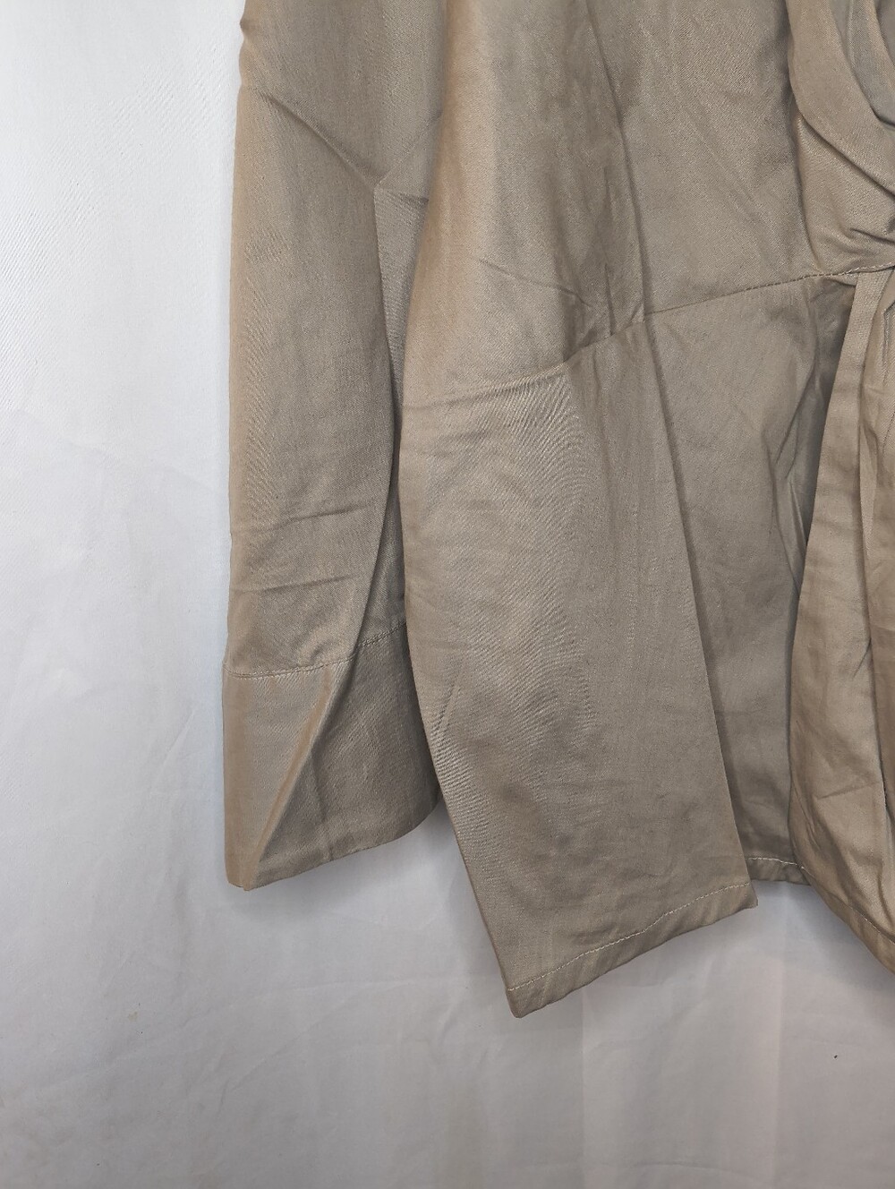 Reistor Neutral Taupe V-Neck Blouse - Picture 4 of 7